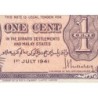 Malaisie Britannique - Pick 6 - 1 cent - 01/07/1941 - Etat : SUP