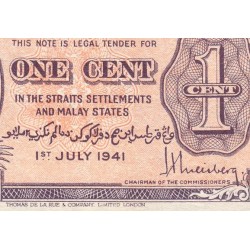 Malaisie Britannique - Pick 6 - 1 cent - 01/07/1941 - Etat : TTB+