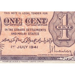 Malaisie Britannique - Pick 6 - 1 cent - 01/07/1941 - Etat : TTB+