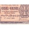 Malaisie Britannique - Pick 6 - 1 cent - 01/07/1941 - Etat : TTB+