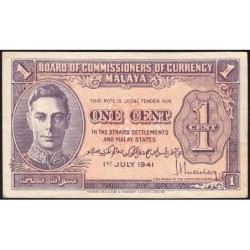 Malaisie Britannique - Pick 6 - 1 cent - 01/07/1941 - Etat : TB+