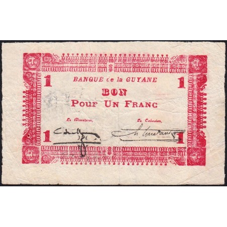 Guyane Française - Pick 11_2 - 1 francs - 1942 - Etat : TB