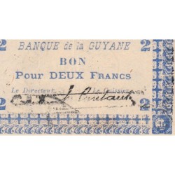 Guyane Française - Pick 11C_1 - 2 francs - 1945 - Etat : TTB à TTB+
