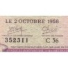 Guinée - Pick 7 - 100 francs - Série C 36 - 02/10/1958 - Etat : TB+