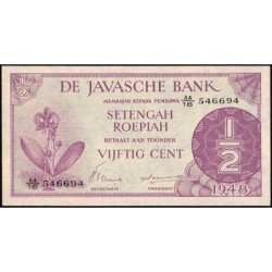Indes Néerlandaises - Pick 97_2 - 1/2 gulden - Série AA/18 - 1948 - Etat : SPL
