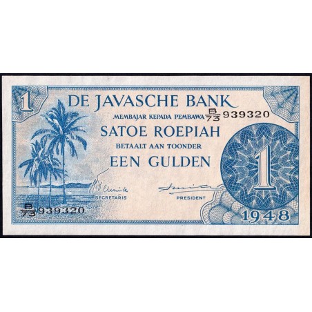 Indes Néerlandaises - Pick 98_1 - 1 gulden - Série B/73 - 1948 - Etat : SPL