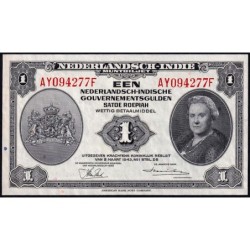 Indes Néerlandaises - Pick 111a_1 - 1 gulden - Série AY F - 02/03/1943 - Etat : SUP+