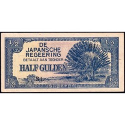 Indes Néerlandaises - Gouv. Japonais - Pick 122b - 1/2 gulden - Série SL - 1942 - Etat : TTB