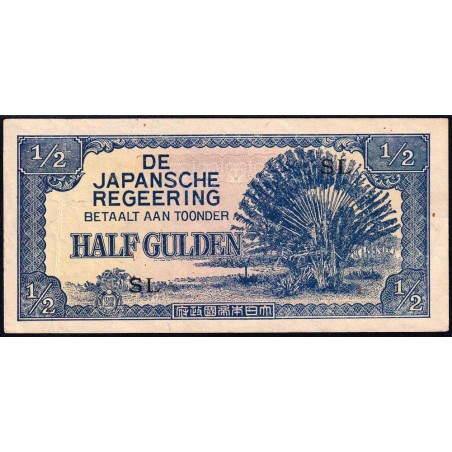 Indes Néerlandaises - Gouv. Japonais - Pick 122b - 1/2 gulden - Série SL - 1942 - Etat : TTB
