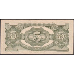 Indes Néerlandaises - Gouv. Japonais - Pick 124c - 5 gulden - Série SG - 1942 - Etat : TTB-