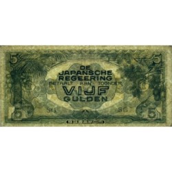 Indes Néerlandaises - Gouv. Japonais - Pick 124c - 5 gulden - Série SG - 1942 - Etat : TTB-