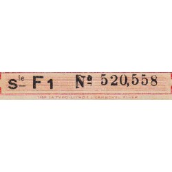 Algérie - Pick 97b - 50 centimes - Série F1 - 31/01/1944 - Etat : SUP