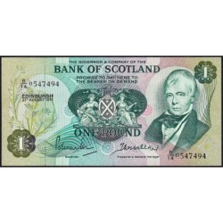 Ecosse - Pick 111a_2 - 1 pound - Série B/14 - 31/08/1971 - Etat : NEUF