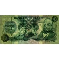 Ecosse - Pick 111a_2 - 1 pound - Série B/14 - 31/08/1971 - Etat : NEUF