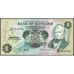 Ecosse - Pick 111f_4 - 1 pound - Série D/93 - 18/11/1986 - Etat : TB