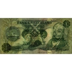 Ecosse - Pick 111f_4 - 1 pound - Série D/93 - 18/11/1986 - Etat : TB