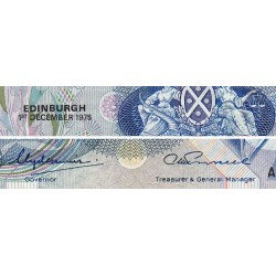 Ecosse - Pick 112c_2 - 5 pounds sterling - Série AH - 01/12/1975 - Etat : SPL