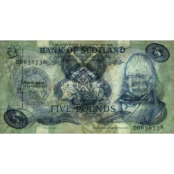 Ecosse - Pick 112f_3 - 5 pounds sterling - Série DD - 03/12/1985 - Etat : TTB