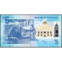 Ecosse - Pick 130 - 5 pounds sterling - Série AE - 20/03/2016 - Polymère - Etat : NEUF