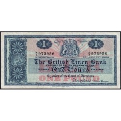 Ecosse - Pick 166c_3 - 1 pound sterling - Série K/4 - 01/07/1963 - Etat : TTB+