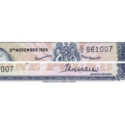 Ecosse - Pick 169a_2 - 1 pound sterling - Série C/5 - 05/11/1969 - Etat : NEUF