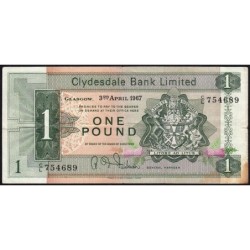 Ecosse - Pick 202_1 - 1 pound - Série C/L - 3/04/1967 - Etat : TB