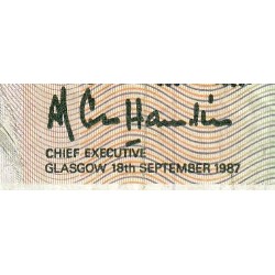 Ecosse - Pick 211d_1 - 1 pound sterling - Série D/DQ - 18/09/1987 - Etat : TB-