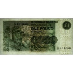 Ecosse - Pick 211d_1 - 1 pound sterling - Série D/DR - 18/09/1987 - Etat : pr.NEUF