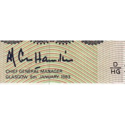 Ecosse - Pick 212b - 5 pounds sterling - Série D/HG - 05/01/1983 - Etat : TTB-