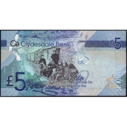 Ecosse - Pick 229I - 5 pounds sterling - Série W/HS - 06/08/2009 - Etat : NEUF