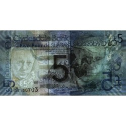 Ecosse - Pick 229I - 5 pounds sterling - Série W/HS - 06/08/2009 - Etat : NEUF