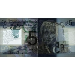 Ecosse - Pick 229O - 5 pounds sterling - Série W/HS - 13/02/2016 - Polymère - Etat : NEUF
