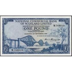 Ecosse - Pick 265 - 1 pound sterling - Série M - 16/09/1959 - Etat : NEUF