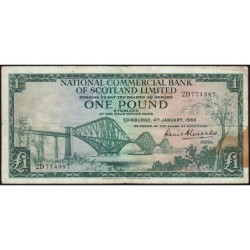 Ecosse - Pick 269_5 - 1 pound sterling - Série 2D - 04/01/1966 - Etat : TB-