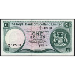 Ecosse - Pick 336a_1 - 1 pound sterling - Série A/5 - 05/01/1972 - Etat : NEUF