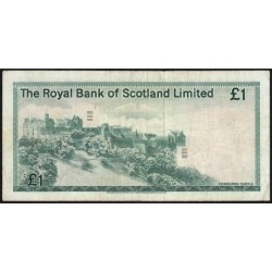 Ecosse - Pick 336a_3 - 1 pound sterling - Série A/72 - 01/03/1974 - Etat : TB+