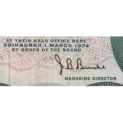 Ecosse - Pick 336a_3 - 1 pound sterling - Série A/72 - 01/03/1974 - Etat : TB+
