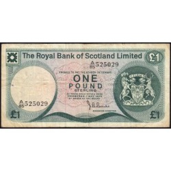 Ecosse - Pick 336a_4 - 1 pound sterling - Série A/85 - 01/05/1975 - Etat : TB-