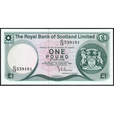 Ecosse - Pick 336a_10 - 1 pound sterling - Série C/13 - 10/01/1981 - Etat : pr.NEUF