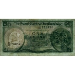 Ecosse - Pick 341Aa - 1 pound sterling - Série D/55 - 01/05/1986 - Etat : TB+