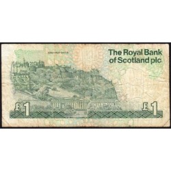 Ecosse - Pick 346a - 1 pound sterling - Série A/37 - 25/03/1987 - Etat : B+