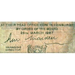 Ecosse - Pick 346a - 1 pound sterling - Série A/37 - 25/03/1987 - Etat : B+