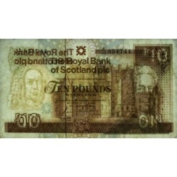 Ecosse - Pick 348a_2 - 10 pounds sterling - Série A/26 - 24/02/1988 - Etat : TB+