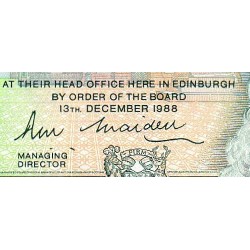 Ecosse - Pick 351a_1 - 1 pound sterling - Série A/54 - 13/12/1988 - Etat : TTB+