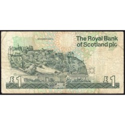 Ecosse - Pick 351b - 1 pound sterling - Série B/33 - 24/07/1991 - Etat : B