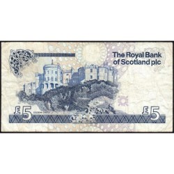 Ecosse - Pick 352a_1 - 5 pounds sterling - Série A/57 - 13/12/1988 - Etat : TB-