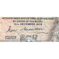 Ecosse - Pick 352a_1 - 5 pounds sterling - Série A/57 - 13/12/1988 - Etat : TB-