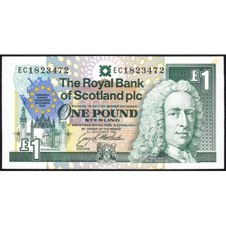 Ecosse - Pick 356 - 1 pound sterling - Série EC - 08/12/1992 - Commémoratif - Etat : SPL