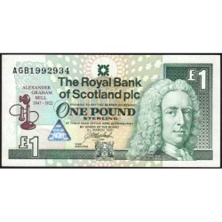 Ecosse - Pick 359 - 1 pound sterling - Série AGB - 03/03/1997 - Commémoratif - Etat : SUP+