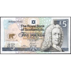 Ecosse - Pick 365 - 5 pounds sterling - Série JWN - 14/07/2005 - Commémoratif - Etat : pr. NEUF